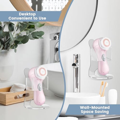 Universal Acrylic Organizer for Electric Face Scrubbers & Cleansing Brushes – Waterproof Holder Compatible with Coslus,Clsevxy,Touchbeauty, Wovazus, Visofo,Clarisonic Mia 2 (Holder Only)