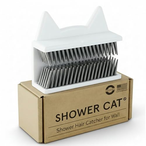 Shower Hair Catcher for Wall – Hair Collector for Shower & Tub, Shower Hair Trap Keeps Loose Hair Off Shower Wall & Out of Drain, Reusable Hair Catcher for Shower Wall, 3M Adhesive