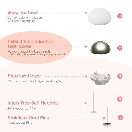 MQUPIN Duvet Pin Duvet Clips 16 Sets, Duvet Cover Pins Comforter Clips with Soft Fabric Material, Double Sided Pin Fasteners for Quilt, Cushions, Curtains - White