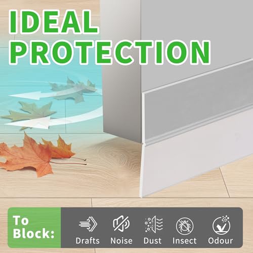 Door Weather Stripping Door Seal Strip, 1.8 in Self Adhesive Clear | Door Draft Stopper - House and Glass Shower Doors Silicone Sealing for Door and Windows Gaps of Collision and Side