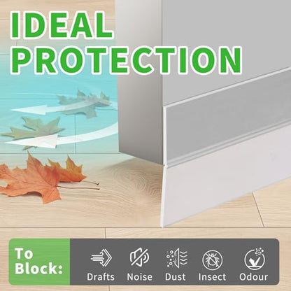 Door Weather Stripping Door Seal Strip, 1.8 in Self Adhesive Clear | Door Draft Stopper - House and Glass Shower Doors Silicone Sealing for Door and Windows Gaps of Collision and Side
