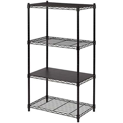 Amazon Basics 2-Shelf Stackable Storage, 13.3" D x 23.2" W x 22.2" H, Black