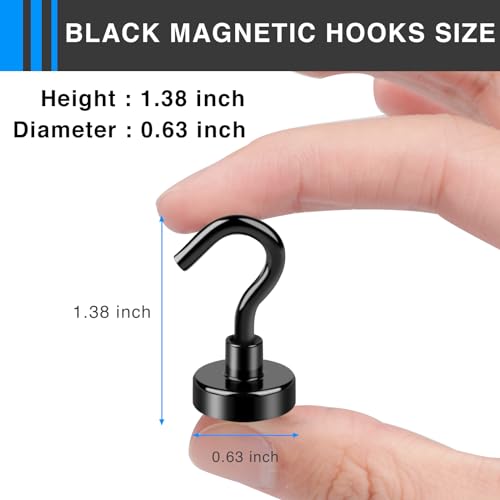 LOVIMAG Magnetic Hooks, Cruise Essentials 2026, 30 Pack-30LBS | Heavy Duty Strong Magnet Hook for Cruise Cabin, Refrigerator Fridge, Ship, Classroom, Kitchen Grills, Black