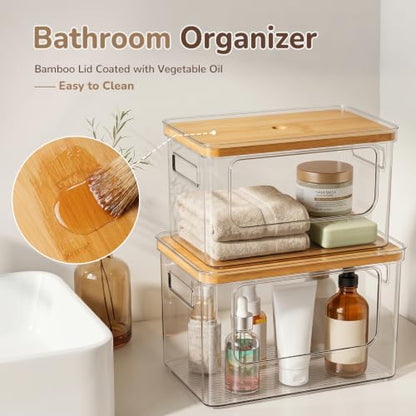 Potato and Onion Storage Bin for Pantry Organizers Straight Side, Stackable, 2 Set