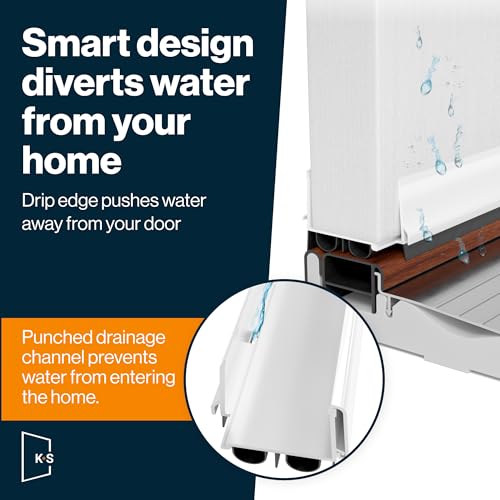 Patent Pending, Adjustable Double Bubble Door Sweep, Draft Stopper, Under Door Seal for Exterior Doors, 1 3/4" x 36", White (36 inch)
