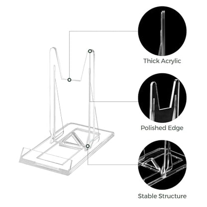 14 Pack Acrylic Book Display Stand - Adjustable Clear Easel Holder Display Collector Stand for Comic Books, CD DVD, Plates, Magazines, Postcard, Artworks, Collectibles & Home Office Decor