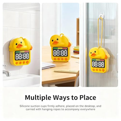 Doli Yearning Kids Shower Timer Waterproof for Bathroom Duck Timer | Quacking Sound; Magnetic Charging; Long Battery Life