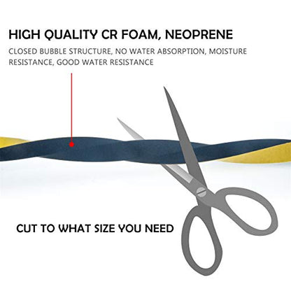 CloudBuyer Weather Stripping Foam 2-Roll, 1 Inch Wide X 3/4 Inch Thick, Insulation Strips with Adhesive for Door & Automotive, Air Conditioner Seal (13 Feet Total, 6.5 Feet/Roll)