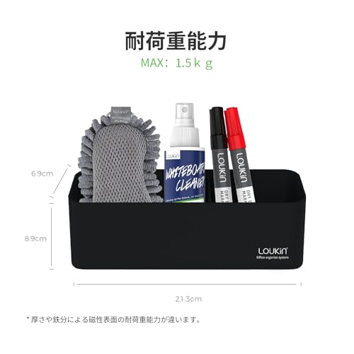 loukin Whiteboard Accessories Bundle | All-in-One Magnetic Dry Erase Eraser & Magnetic and Adhesive Marker Holder & Low-Odor Dry Erase Markers