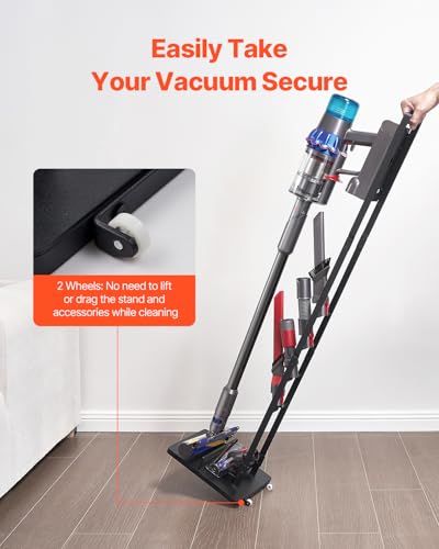 VEVOR Vacuum Stand, Compatible with V6 V7 V8 V10 V11 V15, Stable Vacuum Stand Holder with Wheels for DC30 DC31 DC34 DC35 DC58 DC59 DC62 D74 Cordless Upright Vacuum Cleaners & Accessories