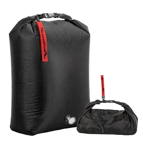 Travel Laundry Bag, Pump-Free Vacuum Compression Dirty Clothes Bag for Suitcases, Large Waterproof Wet Dry Bag, Space Saver Reusable Laundry Bag for Cruise Essentials, Road Trip & Dorm, Black