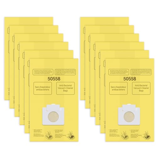 50558 Canister Cleaner Bag Replacement for Kenmore Vacuum | 12 Pack 50558 Vacuum Bags Replacement for Type C/Q 5055, 50555, 50557, 50558 and Panasonic Type C-5, C-18 Vacuum bags