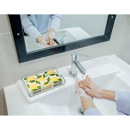 Napkin Holder, Acrylic Napkin Holder for Table Clear Hand Towel Holder for Bathroom 9x5x1.8 Inch Napkin Tray for Kitchen Dinner Hotel, Acrylic Tray for Paper Napkin, Bathroom Accessories
