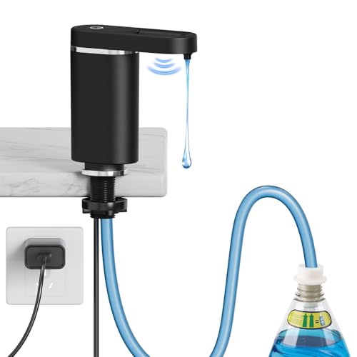 Touch-Free Automatic Dish Soap Dispenser for Kitch... (Black | Plastic)