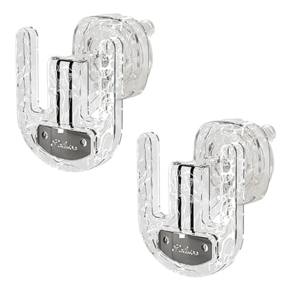 DONGKER Wall Mounted Slippers Rack,2 PCS Clear Suction Cup Shoe Holder without Drilling Can Store 2 Pairs of Shoes for Entrance Bathroom