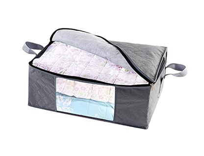 Storage Bins Storage Bags Closet Organizers Sweater Storage Clothes Storage Containers, 3pc Pack, Gray (G01)