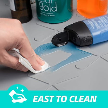 Waterproof Under Sink Mat 34" x 22", Raised Edge Silicone Mat Tray | 100% Food-Grade, Thick Shelf Liner Cabinet Protector, Kitchen, Bathroom Organizer and Storage, Pets, Boots, Home Essentials