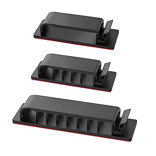 Cable Management Clips, 20Pcs Cord Organizers Wire... (Black)