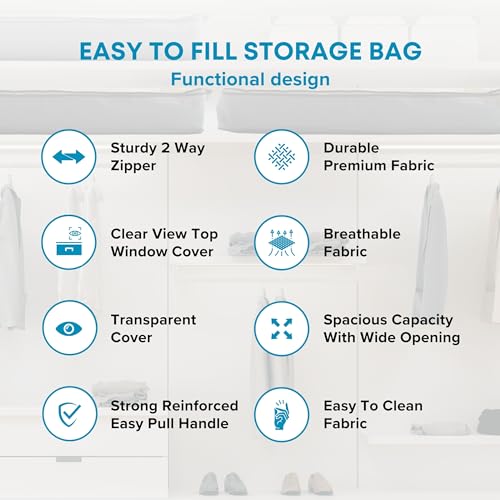 SmartCube Underbed Storage Bag 3 Large Under-the-B... (3 Count | Grey | Fabric,Plastic)