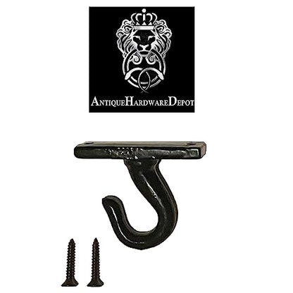 2.5”-Under Cabinet or Shelf Coffee Mug Holder – Cu... (Black | Cast Iron)