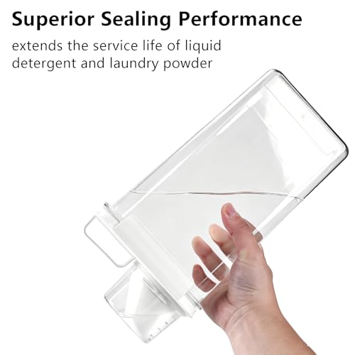75OZ Laundry Detergent Dispenser, Liquid Laundry Soap Dispenser, Fabric Softener Organizer, Clear Plastic Powder Laundry Detergent Container, 1PACK