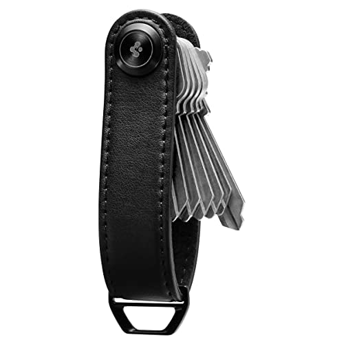 Valentinus Key Organizer, Compact Holder (Black | Leather)