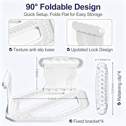 Bed Sheet Holders for Corners, New Upgrade Fitted Sheet Holder Grippers Dual-Side Lock Design, 4Pcs Sheet Straps Heavy Duty Sheet Clips Fitted All Mattress Sizes, Lock Sheet Holders Keep Firm (White)