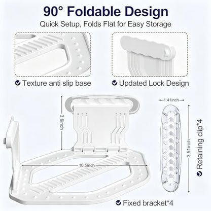 Bed Sheet Holders for Corners, New Upgrade Fitted Sheet Holder Grippers Dual-Side Lock Design, 4Pcs Sheet Straps Heavy Duty Sheet Clips Fitted All Mattress Sizes, Lock Sheet Holders Keep Firm (White)