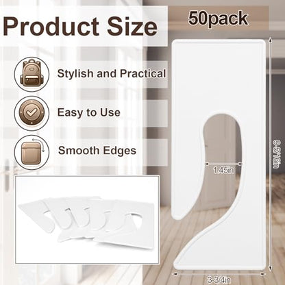 50 Pack Clothing Rack Size Dividers 9-5/16 x 3-3/4 in Blank Large Rectangle Clothing Rack Hanger Divider Clothe Organization Tags Label for Wardrobe Retail Store Boutique Supplie(White)