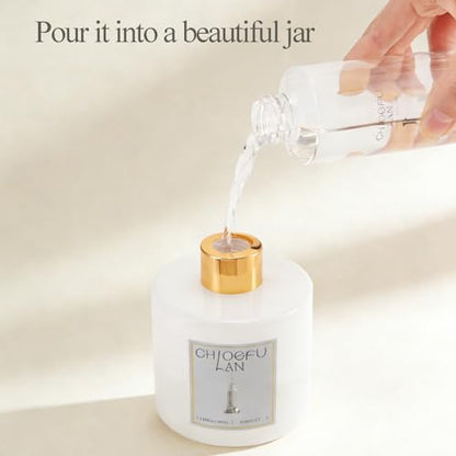 Chloefu Lan Reéd Diffuser Refill, The White Tea Hotel Scent, 6.76 fl oz | Luxury Essential Scented Oil Inspired by Westin for Home & Office, Oils for Ultrasonic Machine, Room Spray, Non-Toxic