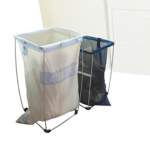 Bag Holder Stand for 39-45 Gallon Plastic & Paper Bags, 30" - For Garbage, Trash, Leaves, Lawn Yard Work, Laundry, Parties - Heavy Duty Indoor Outdoor Portable Metal Rack Dismantles for Easy Storage