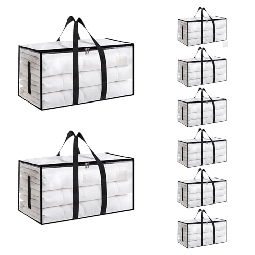 8 Pack-Extra Large Heavy Duty Moving Bags - Waterp... (8 Count | Clear)