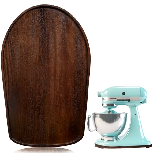 Natural Walnut Wood Mixer Slider Mat for KitchenAid 4.5-5 qt Stand Mixer Sliding Tray for Countertop Protection