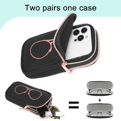 KKP Double Eyeglass Case | Sunglasses Cases with 2 Compartments