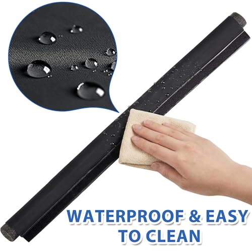 MAXTID Door Draft Stopper 36 Inch Black Adjustable Door Draft Blocker Front Door Draft Guard for Bottom of Doors Weather Stripping Door Seal Strip