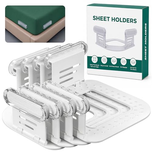 Bed Sheet Holders for Corners, Fitted Sheet Holder...