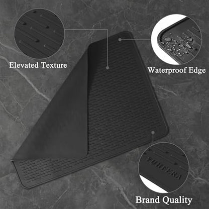 Stove Top Cover for Electric Stove - Silicone Stove Mat for Glass Top, Glass Cooktop Protector for Kitchen,Multi-Functional Oven Covers for Electric Stove (Black,28 x 20)