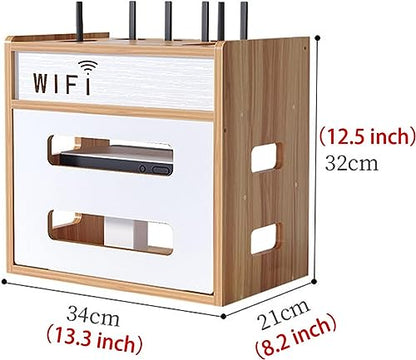 Catekro WiFi Router Storage Box, WiFi Cabinet to Hide Router and Modem | Router Cover Decorative Box for Office and Home