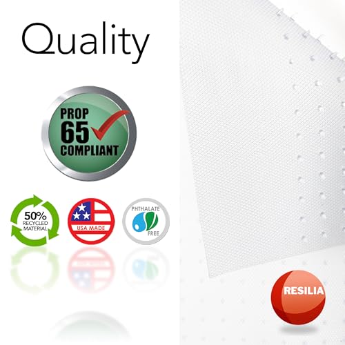 RESILIA Industrial Deep Pile Carpet Runner - Crosshatch Pattern Non Slip Carpet & Rug Protector Mat, Waterproof Clear Plastic Vinyl Floor Covering, 30 Inches Wide x 6 Feet Long, Made in The USA