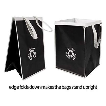 Lily queen Recycle Waste Bag for Kitchen Home Trash Sorting Bins Base Plate Waterproof Baskets Polypropylene 2 Set