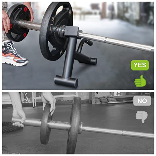 Deadlift Jack Barbell Stand,Barbell Stand for Weight Training Home Gym Easily Unload and Load 600lbs Barbell Plates for Deadlift Exercise