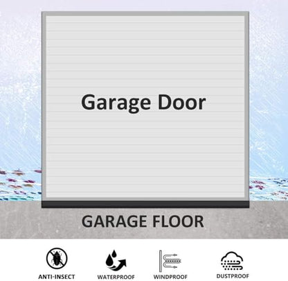20FT Universal Garage Door Threshold Seals Bottom Rubber Replacement | Garage Door Rubber Seal Strip with Nails,Weatherproofing Garage Door Weather Stripping for Side and Bottom of the Garage Door