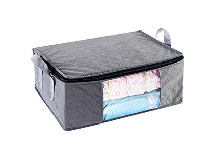 Storage Bins Storage Bags Closet Organizers Sweater Storage Clothes Storage Containers, 3pc Pack, Gray (G01)