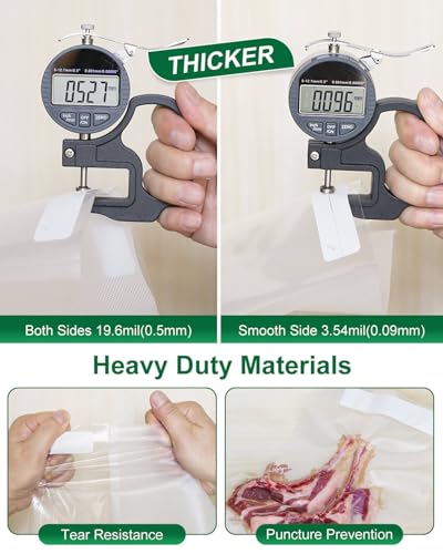 Quart Vacuum Sealer Bags for Food, 8x11 Inch with Label Area | Heavy Duty BPA-free Vacuum Seal Bags for Food Saver, Freezer Storage, Seal a Meal, Sous Vide, Meal Prep, Precut 100 count