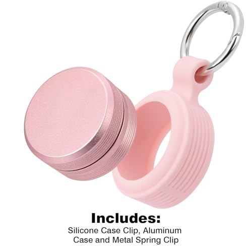 Small Pill Case Keychain Pill Holder - Portable Travel Pill Box Container | Waterproof Durable Metal Medicine Pill Organizer for Earplugs, Jewelry, Compatible with Loop, Vibes & Eargasm