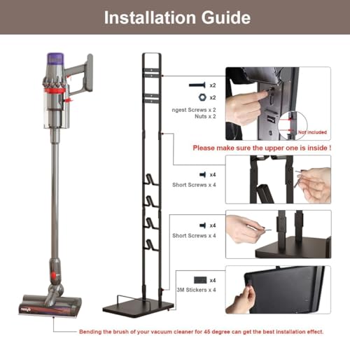 Foho Vacuum Stand Compatible for Dyson V15 V11 V10 V8 V7 V6, Stable Metal Storage Bracket Holder for Handheld DC30 DC31 DC34 DC35 DC58 DC59 DC62 Cordless Vacuum Cleaners & Accessories