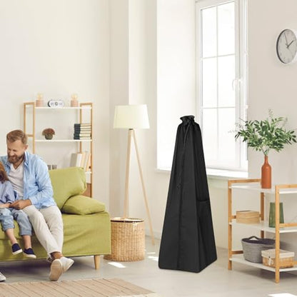 Upright Vacuum Cleaner Storage Bag Household Sweeper Cleaner Protective Dust Bag Stand Vacuum Cleaner Pouch 15" L x 15" W x 48.5" H Black Only Cover
