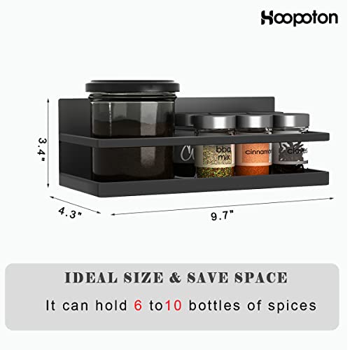 2 Pack Magnetic Spice Rack, Easy to Install on The Side of Refrigerator/Space Saving Kitchen Organization Shelf Organizer for Cabinet