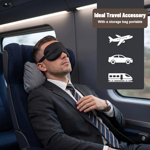 20 Pack Sleep Mask Blackout Imitation Silk Sleep Mask Eye with Adjustable Strap Sleeping Cover Eye Cover Blindfold Eyes with Bag for Women Men Travel Gift Back and Side Sleeper