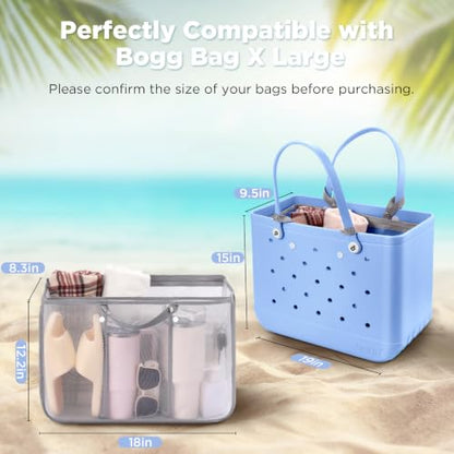 OUTXE Beach Bag Organizer Insert Divider for XL Bogg Bags Beach Tote | Lightweight Mesh Insert Accessories for Original XL Bogg Bags, Beach Tote Bags Insert for Organizing